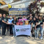 Interstellar Group’s social charity activity involved donating food and items for animals.